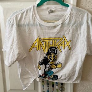 Anthrax cropped band tee